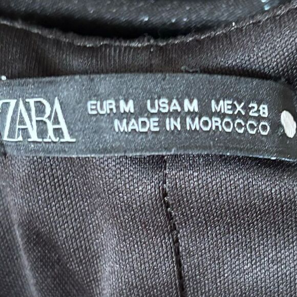 Zara Maxi Black Dress Backless Size M - Picture 8 of 9